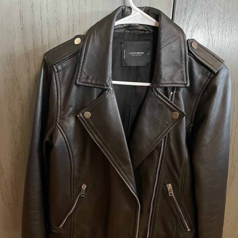 Lucky brand leather moto jacket